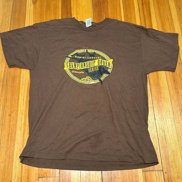 Fruit-of-the-loom Men's Brown T-shirt - Picture 1 of 3
